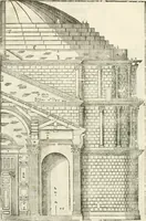 An illustration from I quattro libri dell'architettura di Andrea Palladio : ne' quali, dopò vn breue trattato de' cinque ordini, & di quelli auertimenti, che sono più necesarij nel fabricare : si tratta delle case private, delle vie, de i ponti, delle piazze, de i xisti, & de'tempij (1616)