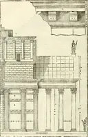 An illustration from I quattro libri dell'architettura di Andrea Palladio : ne' quali, dopò vn breue trattato de' cinque ordini, & di quelli auertimenti, che sono più necesarij nel fabricare : si tratta delle case private, delle vie, de i ponti, delle piazze, de i xisti, & de'tempij (1616)