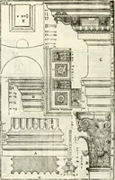 An illustration from I quattro libri dell'architettura di Andrea Palladio : ne' quali, dopò vn breue trattato de' cinque ordini, & di quelli auertimenti, che sono più necesarij nel fabricare : si tratta delle case private, delle vie, de i ponti, delle piazze, de i xisti, & de'tempij (1616)