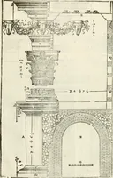 An illustration from I quattro libri dell'architettura di Andrea Palladio : ne' quali, dopò vn breue trattato de' cinque ordini, & di quelli auertimenti, che sono più necesarij nel fabricare : si tratta delle case private, delle vie, de i ponti, delle piazze, de i xisti, & de'tempij (1616)