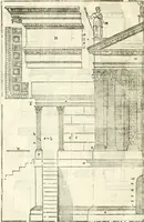 An illustration from I quattro libri dell'architettura di Andrea Palladio : ne' quali, dopò vn breue trattato de' cinque ordini, & di quelli auertimenti, che sono più necesarij nel fabricare : si tratta delle case private, delle vie, de i ponti, delle piazze, de i xisti, & de'tempij (1616)