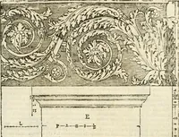 An illustration from I quattro libri dell'architettura di Andrea Palladio : ne' quali, dopò vn breue trattato de' cinque ordini, & di quelli auertimenti, che sono più necesarij nel fabricare : si tratta delle case private, delle vie, de i ponti, delle piazze, de i xisti, & de'tempij (1616)