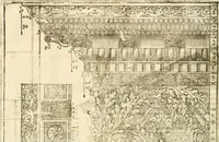 An illustration from I quattro libri dell'architettura di Andrea Palladio : ne' quali, dopò vn breue trattato de' cinque ordini, & di quelli auertimenti, che sono più necesarij nel fabricare : si tratta delle case private, delle vie, de i ponti, delle piazze, de i xisti, & de'tempij (1616)