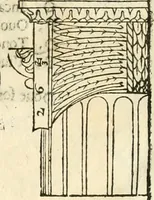 An illustration from I quattro libri dell'architettura di Andrea Palladio : ne' quali, dopò vn breue trattato de' cinque ordini, & di quelli auertimenti, che sono più necesarij nel fabricare : si tratta delle case private, delle vie, de i ponti, delle piazze, de i xisti, & de'tempij (1616)