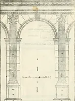 An illustration from I quattro libri dell'architettura di Andrea Palladio : ne' quali, dopò vn breue trattato de' cinque ordini, & di quelli auertimenti, che sono più necesarij nel fabricare : si tratta delle case private, delle vie, de i ponti, delle piazze, de i xisti, & de'tempij (1616)