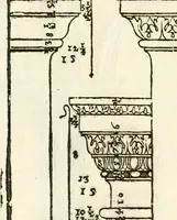 An illustration from I quattro libri dell'architettura di Andrea Palladio : ne' quali, dopò vn breue trattato de' cinque ordini, & di quelli auertimenti, che sono più necesarij nel fabricare : si tratta delle case private, delle vie, de i ponti, delle piazze, de i xisti, & de'tempij (1616)