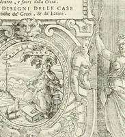 An illustration from I quattro libri dell'architettura di Andrea Palladio : ne' quali, dopò vn breue trattato de' cinque ordini, & di quelli auertimenti, che sono più necesarij nel fabricare : si tratta delle case private, delle vie, de i ponti, delle piazze, de i xisti, & de'tempij (1616)