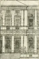 An illustration from I quattro libri dell'architettura di Andrea Palladio : ne' quali, dopò vn breue trattato de' cinque ordini, & di quelli auertimenti, che sono più necesarij nel fabricare : si tratta delle case private, delle vie, de i ponti, delle piazze, de i xisti, & de'tempij (1616)