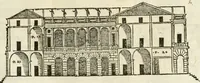 An illustration from I quattro libri dell'architettura di Andrea Palladio : ne' quali, dopò vn breue trattato de' cinque ordini, & di quelli auertimenti, che sono più necesarij nel fabricare : si tratta delle case private, delle vie, de i ponti, delle piazze, de i xisti, & de'tempij (1616)