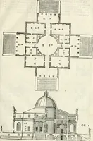 An illustration from I quattro libri dell'architettura di Andrea Palladio : ne' quali, dopò vn breue trattato de' cinque ordini, & di quelli auertimenti, che sono più necesarij nel fabricare : si tratta delle case private, delle vie, de i ponti, delle piazze, de i xisti, & de'tempij (1616)