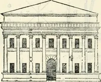 An illustration from I quattro libri dell'architettura di Andrea Palladio : ne' quali, dopò vn breue trattato de' cinque ordini, & di quelli auertimenti, che sono più necesarij nel fabricare : si tratta delle case private, delle vie, de i ponti, delle piazze, de i xisti, & de'tempij (1616)