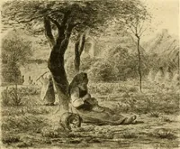 An illustration from Quincy Adams Shaw collection : Italian Renaissance sculpturee : paintings and pastels by Jean François Millet : exhibition opening April 18, 1918 (1918)