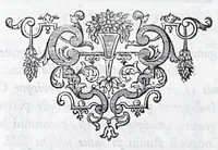 An illustration from Quinquagena symbolorum heroica, in praecipua capita et dogmata S. regulae sanctissimi monachorum patris et legislatoris Benedicti, omnium justorum spiritu pleni : ad recolligendum animum horis succisivis concepta, et exegesibus brevibus metrico-prosaicis asceticis illustrata (1741)