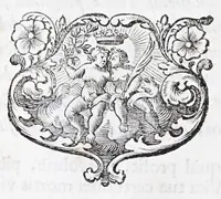 An illustration from Quinquagena symbolorum heroica, in praecipua capita et dogmata S. regulae sanctissimi monachorum patris et legislatoris Benedicti, omnium justorum spiritu pleni : ad recolligendum animum horis succisivis concepta, et exegesibus brevibus metrico-prosaicis asceticis illustrata (1741)