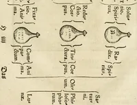 An illustration from Quinta essentia, das ist, Die höchste Subtilitet, Krafft vnd Wirckung, beyder der fürtrefflichsten, vnd menschlichem Geschlecht am nützlichsten Künsten, der Medicin vnd Alchemy : auch wie nahe diese beyde mit Sipschafft gefreund vnd verwandt sind, vnd das eine ohn beystandt der andern nicht nütz sey, oder in den menschlichen Cörpern zu wircken kein Krafft habe : Vergleichung der alten und newen Medicin, vnd wie alle Subtiliteten ausgezogen, die Element geschieden, alle Corpora gemutirt ... : jetzt von newem, sampt Eröffnung der vertunckelten Sententz, Wort vnd Namen, gemehret vnd gebessert (1574)