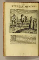 An illustration from Quinta pars Indiae Orientalis: quâ continetur vera & accurata descriptio vniuersae nauigationis illius, quam Hollandi cum octonis nauibus in terras orientales, praecipuè verò in Iauanas & Moluccanas Insulas, Bantam, Bandam & Ternatem, &c. susceperunt: : qui An. 1598. Amstelredamo soluentes, partim postero anno 1599. partim hunc sequente 1600 cum ingentibus diuitiis, piperis nucum myristicarum, garyophyllorum, & caeterorum, pretiosorum aromatum, feliciter confecto itinere redierunt: vbi iuxtà, quaecunque in itinere ab ipsis gesta, visa & obseruata sunt, sigillatim percensentur. (1601)