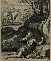 An illustration from Quinti Horatii Flacci emblemata : imaginibus in aes incisis, notisq[ue], illustrata (1612)