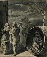 An illustration from Quinti Horatii Flacci emblemata : imaginibus in aes incisis, notisq[ue], illustrata (1612)
