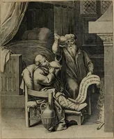 An illustration from Quinti Horatii Flacci emblemata : imaginibus in aes incisis, notisq[ue], illustrata (1612)