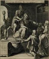 An illustration from Quinti Horatii Flacci emblemata : imaginibus in aes incisis, notisq[ue], illustrata (1612)