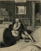 An illustration from Quinti Horatii Flacci emblemata : imaginibus in aes incisis, notisq[ue], illustrata (1612)