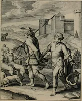 An illustration from Quinti Horatii Flacci emblemata : imaginibus in aes incisis, notisq[ue], illustrata (1612)
