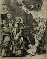 An illustration from Quinti Horatii Flacci emblemata : imaginibus in aes incisis, notisq[ue], illustrata (1612)