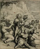An illustration from Quinti Horatii Flacci emblemata : imaginibus in aes incisis, notisq[ue], illustrata (1612)