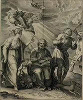 An illustration from Quinti Horatii Flacci emblemata : imaginibus in aes incisis, notisq[ue], illustrata (1612)
