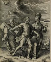 An illustration from Quinti Horatii Flacci emblemata : imaginibus in aes incisis, notisq[ue], illustrata (1612)