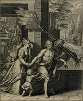 Picture 96 of 104 from Quinti Horatii Flacci emblemata : imaginibus in aes incisis, notisq[ue], illustrata (1612), leaf 200