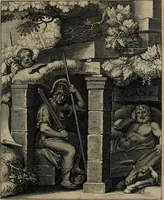 An illustration from Quinti Horatii Flacci emblemata : imaginibus in aes incisis, notisq[ue], illustrata (1612)