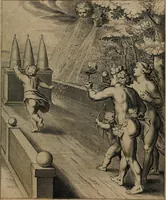 An illustration from Quinti Horatii Flacci emblemata : imaginibus in aes incisis, notisq[ue], illustrata (1612)