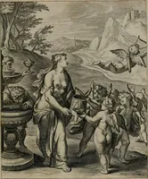 An illustration from Quinti Horatii Flacci emblemata : imaginibus in aes incisis, notisq[ue], illustrata (1612)