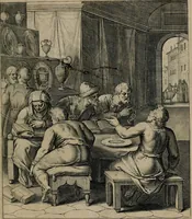 An illustration from Quinti Horatii Flacci emblemata : imaginibus in aes incisis, notisq[ue], illustrata (1612)