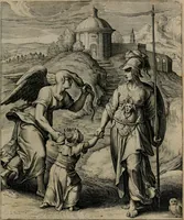 An illustration from Quinti Horatii Flacci emblemata : imaginibus in aes incisis, notisq[ue], illustrata (1612)