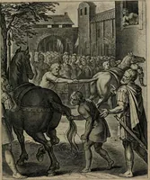 An illustration from Quinti Horatii Flacci emblemata : imaginibus in aes incisis, notisq[ue], illustrata (1612)