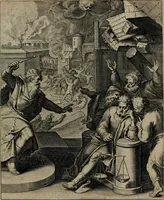 An illustration from Quinti Horatii Flacci emblemata : imaginibus in aes incisis, notisq[ue], illustrata (1612)