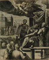 An illustration from Quinti Horatii Flacci emblemata : imaginibus in aes incisis, notisq[ue], illustrata (1612)