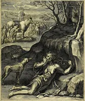 Picture 45 of 104 from Quinti Horatii Flacci emblemata imaginibus in æs incis, notisq́; illustrata (1612), leaf 104