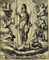 Picture 2 of 104 from Quinti Horatii Flacci emblemata imaginibus in æs incis, notisq́; illustrata (1612), leaf 14