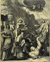An illustration from Quinti Horatii Flacci emblemata imaginibus in æs incis, notisq́; illustrata (1612)
