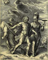 An illustration from Quinti Horatii Flacci emblemata imaginibus in æs incis, notisq́; illustrata (1612)