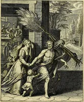 Picture 95 of 104 from Quinti Horatii Flacci emblemata imaginibus in æs incis, notisq́; illustrata (1612), leaf 202