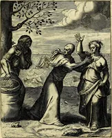 Picture 8 of 104 from Quinti Horatii Flacci emblemata imaginibus in æs incis, notisq́; illustrata (1612), leaf 26