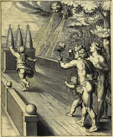 Picture 15 of 104 from Quinti Horatii Flacci emblemata imaginibus in æs incis, notisq́; illustrata (1612), leaf 42