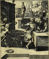 An illustration from Quinti Horatii Flacci emblemata imaginibus in æs incis, notisq́; illustrata (1612)