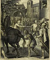An illustration from Quinti Horatii Flacci emblemata imaginibus in æs incis, notisq́; illustrata (1612)
