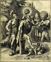 Picture 37 of 104 from Quinti Horatii Flacci emblemata imaginibus in æs incis, notisq́; illustrata (1612), leaf 86