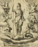 Picture 4 of 107 from Quinti Horatij Flacci Emblemata : imaginibus in aes incisis, notis[que] illustrata (1612), leaf 12